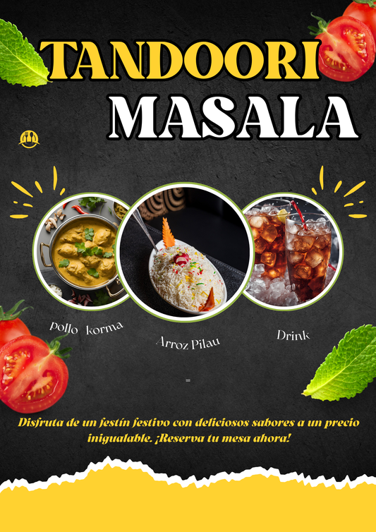 Combo Deal - 2 : Pollo Korma + Arroz pilau + Drink