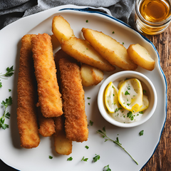 Varitas de pescado + Patatas