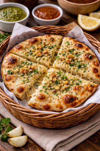 Naan con Queso y Ajo